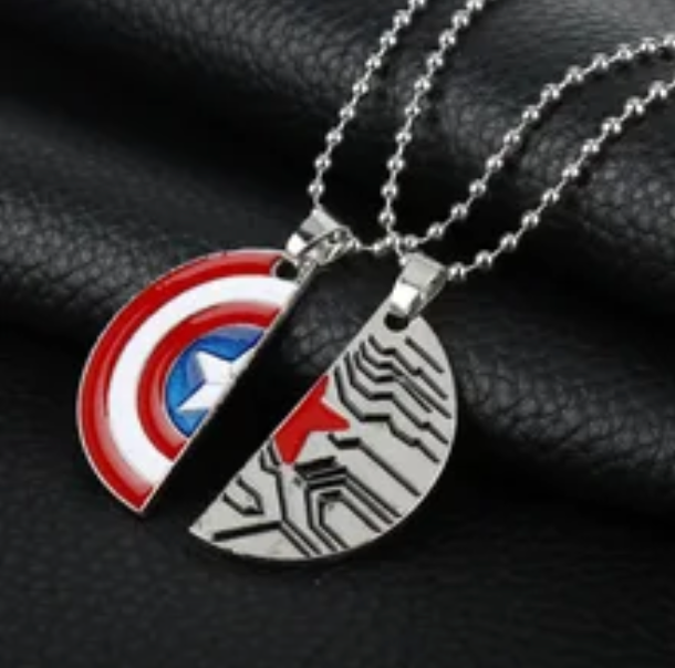 Matching Bucky & Captain America Necklace